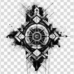 Geometric and cyberpunk shapes with Exquisitely Hand Drawn Transparent PNG