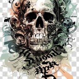graffiti Illustration skeleton scary Design Brick Wall Graffiti Wall Abstract Painting PNG Transparent