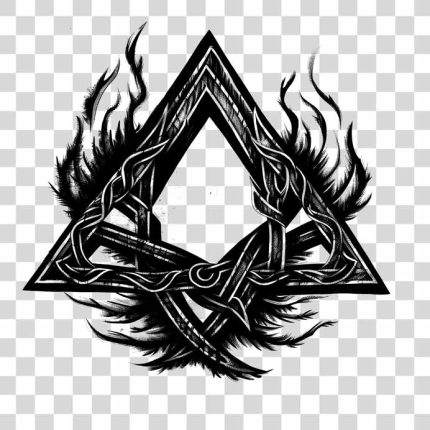 Celtic symbol fire triangle tattoo transparent PNG