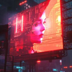 Cyberpunk City girl in the future with amazing 2024