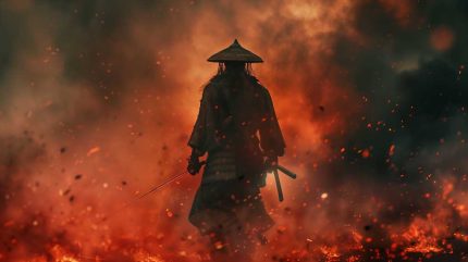 Shogun samurai japanese wallpaper blood sword