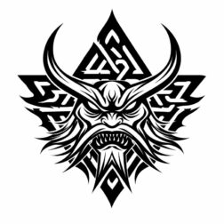 illustration harsh high contrast Celtic symbol tattoo design transparent PNG