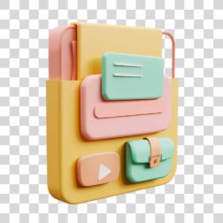file 3D marketing icon 3d render Transparent PNG