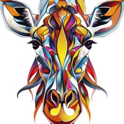 Animals Head illustration colorful giraffe Transparent PNG