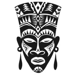 African Ancient symbol female black and white transparent PNG