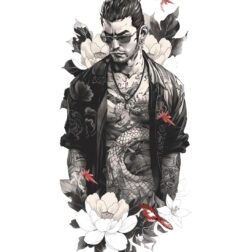 Japanese yakuza tattoo design criminal gangs