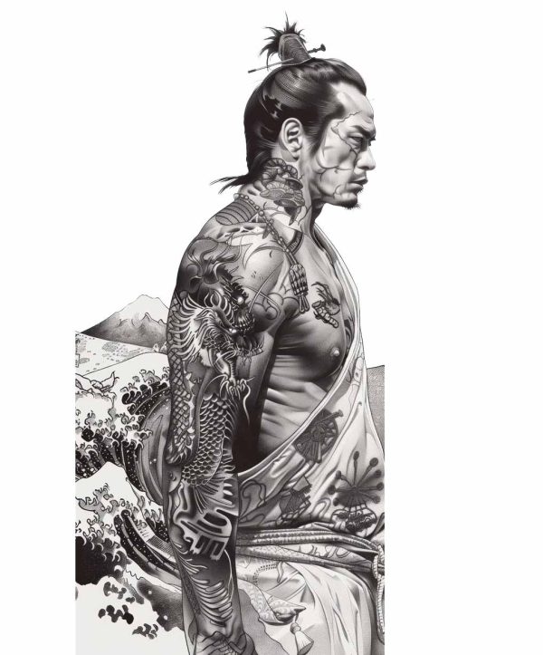 yakuza Japanese fighter tattoo design dragon transparent PNG