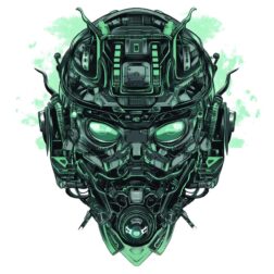 cover mask of a cyberpunk design