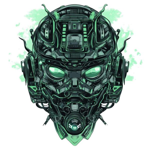 cover mask of a cyberpunk design