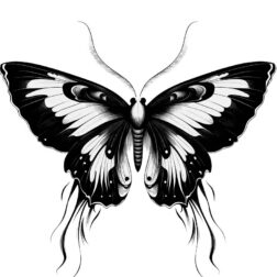 Butterfly tattoo design transparent PNG
