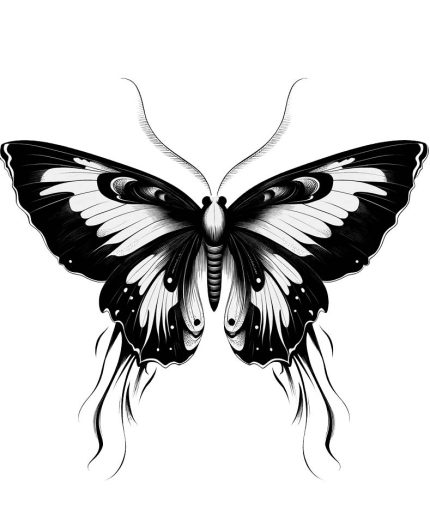 Butterfly tattoo design transparent PNG