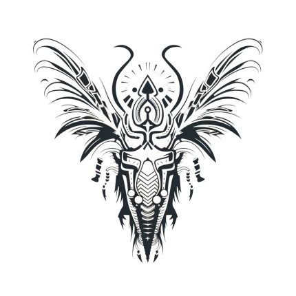 sci fi tattoo design insect transparent PNG