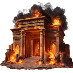 Burned Egyptian Building transparent PNG