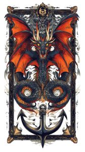 dragon with red wings tattoo design theme transparent PNG