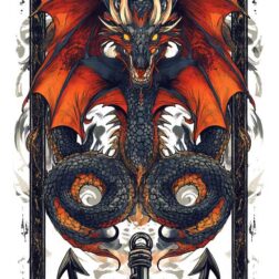 dragon with red wings tattoo design theme transparent PNG