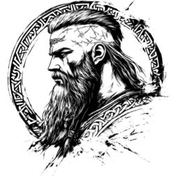 fighter viking tattoo design transparent PNG