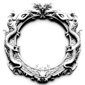 ornament circle dragon style PNG