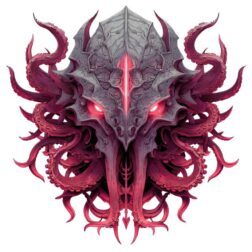 Red Neon Cyberpunk mechanical tentacles Transparent PNG