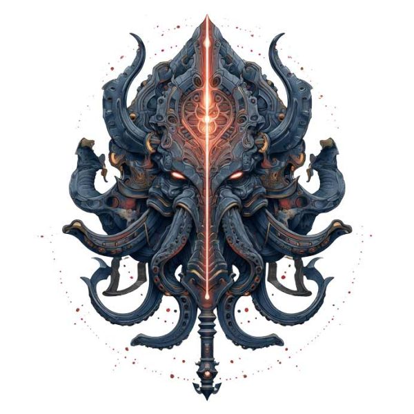 Warrior Cyberpunk mechanical tentacles Transparent PNG