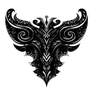 Silhouette tribal tattoo design PNG