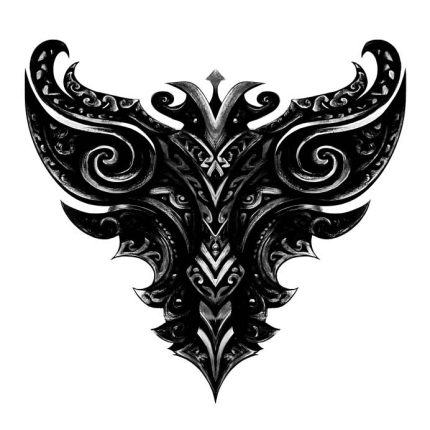Silhouette tribal tattoo design PNG