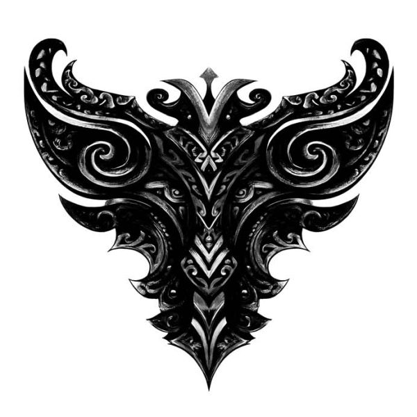 Silhouette tribal tattoo design PNG