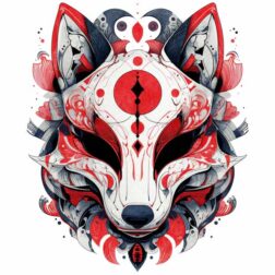 Kitsune Tattoo Design transparent PNG