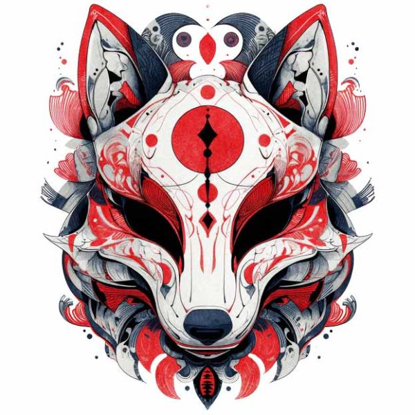 Kitsune Tattoo Design transparent PNG