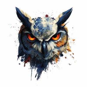 yellow eye Owl tattoo design transparent PNG