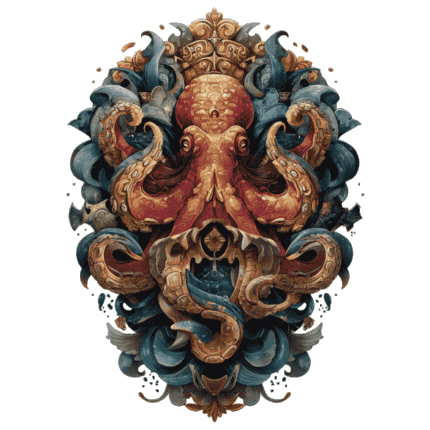 colourful octopus tattoo design Transparent PNG