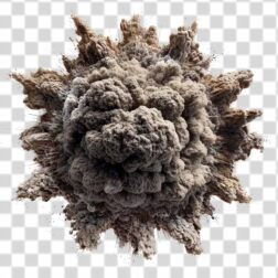 an explosion with smoke in transparent PNG free download