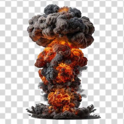 Explosion and fire 2d Asset png transparent 4k