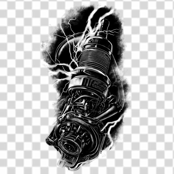 Mechanical-forearm-tattoo-design-png Mechanical forearm tattoo design png 4k