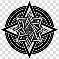 4k gothic tattoo design with dark theme PNG transparent