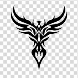 bird wings design tattoo design PNG 4k