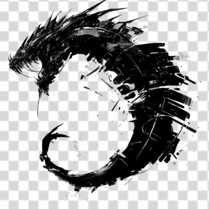 cyberpunk dragon with open mouth and curve body in 4k quality