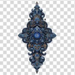 vertically oriented ornamental design with intricate swirls in 4k