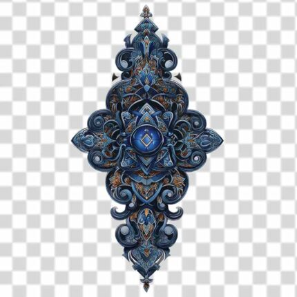 vertically oriented ornamental design with intricate swirls in 4k