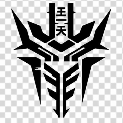 iron Japanese cyberpunk element tattoo png