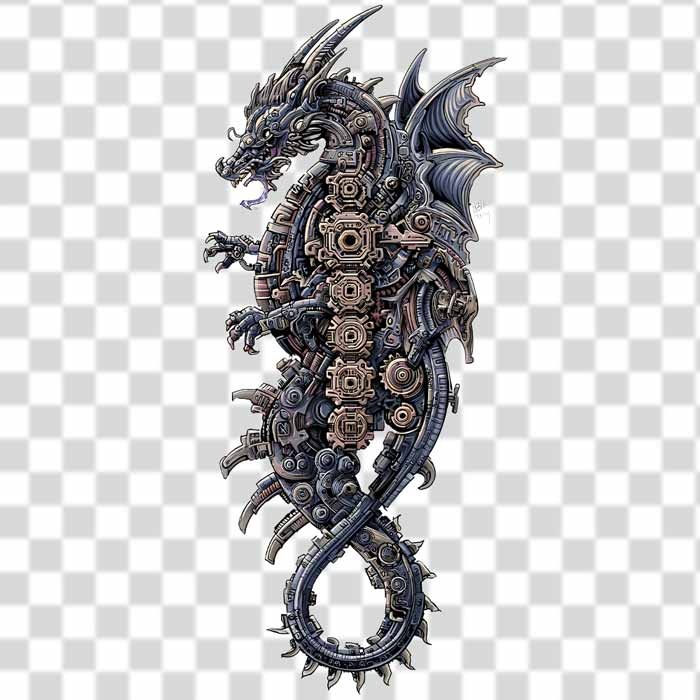 cyberpunk-dragon-eith-mechanical-style-transparent-png cyberpunk dragon with mechanical style