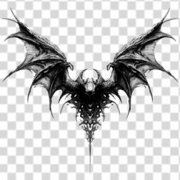 depicts a fearsome dark demonic creature tattoo png