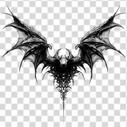 depicts a fearsome dark demonic creature tattoo png