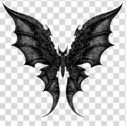 Dark butterfly tattoo png design transparent backgroubd