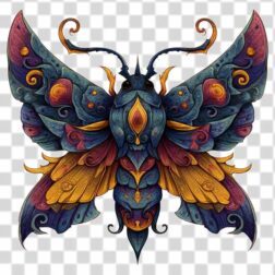 beautiful insect with decorative designs tattoo png 4k color