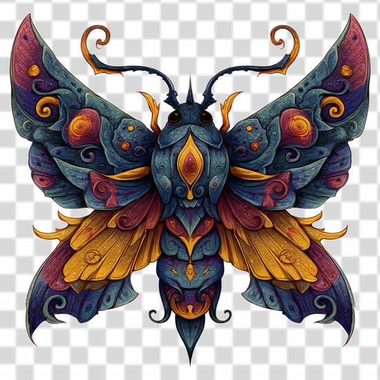 beautiful-insect-with-decorative-designs beautiful insect with decorative designs tattoo png 4k color