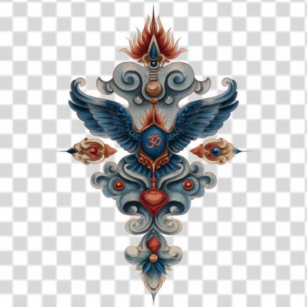 color design of wings with ancient tattoo png