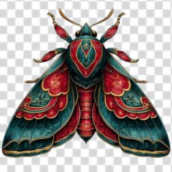 mysterious insect with beauty wings tattoo png in transparent