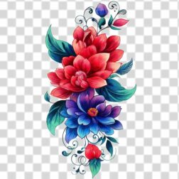 Flower tattoo png transparent