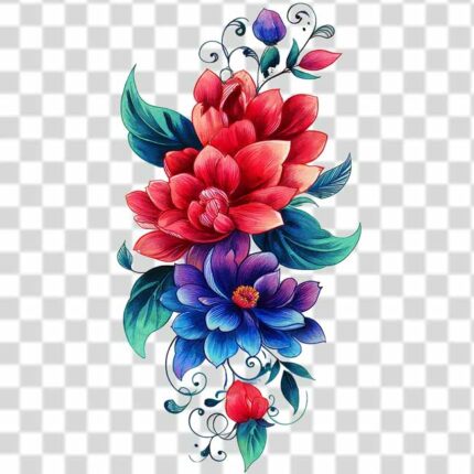 Flower tattoo png transparent