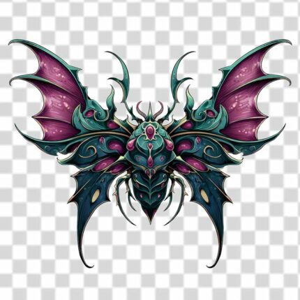 Scary monster with gothic style wings - Pngcube